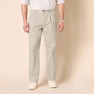 Pantalones Chinos Clásicos para Hombre, Resistentes a las Arrugas, con Pliegues, Cómodos, de Mezcla de Algodón, Casuales, para Oficina, Trabajo, Uso Diario, Premium - Product Image 6