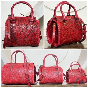 Sac à main Speedy en cuir véritable fait main, style western, best-seller, pour femmes, sac de voyage spacieux, sac à bandoulière - Product Image 1