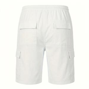 Pantalones Cortos Cargo Casuales de Verano para Hombre, Ligeros y Transpirables, Pantalones Cortos de Playa con Cordón Ajustable en la Cintura Elástica y Bolsillos Laterales - Product Image 2