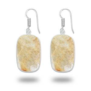 Pendientes Colgantes de Coral Fósil de Moda Vintage, Bonitos Pendientes Plateados para Mujer, Regalo Único para Madre, para Fiestas y Bodas - Product Image 3