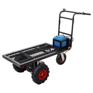 Carrello Elettrico da Giardino con Motore 24V DC 700W, Capacità di Carico 300 Kg, Carrello Ribaltabile in Metallo per Trasporto - Product Image 6