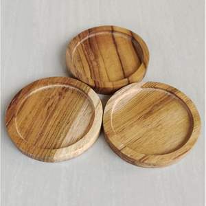 Handmade Wooden Drink Coasters Set of 4 Rustic <b>Table</b> <b>Protection</b> Mats - Product Image 6