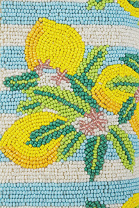 Bolso de hombro con cuentas y patrón geométrico para mujer, hecho a mano, para otoño, viajes, noche, tipo clutch, de diseñador, de lona, con aro, individual - Product Image 3