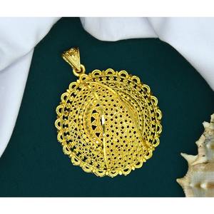 Colgante chapado en oro de Dubái, conjunto de joyería, colgante - Product Image 1