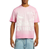 เสื้อยืดคอตตอน 100% ยี่ห้อ Avirex สีชมพู แขนสั้น พิมพ์ลายโลโก้สีขาว ทรงปกติ สไตล์ลำลอง สำหรับผู้ชาย คอกลม ผ้าเจอร์ซีย์คอตตอน - Product Image 3
