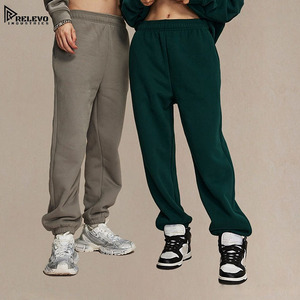 Pantalon de jogging en coton et polyester 400 GSM – Pantalon décontracté multicolore pour homme avec revers élastiques et taille à cordon de serrage - Product Image 3