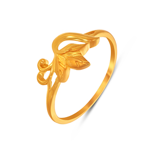 Anillo de Oro con Diseño de Flor Dorada, Anillo Envolvente de Hoja de Oro de Lujo para Mujer, Inspirado en la Naturaleza, Ajustable, Anillo Abierto para Boda o Aniversario - Product Image 1