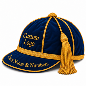Gorras de Rugby Bordadas a Mano en Terciopelo con Borla Dorada, Personalizables con el Escudo de Inglaterra, Unisex, con Logotipo, Nombre del Equipo y Números, para Deportes y Viajes - Product Image 5