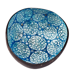 Tazón de Coco de Lujo Hecho a Mano, Tazón Artesanal con Incrustaciones de Madreperla y Lacado, Tazón Ecológico para Servir - Product Image 3