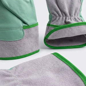 Gants de travail durables en cuir de vachette pleine fleur et croûte, avec design confortable, pour la sécurité dans l'industrie de la construction - Product Image 5
