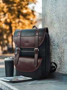 Wholesale Customized High Quality Men's Genuine <b>Leather</b> <b>Backpack</b> Large Capacity Business <b>Laptop</b> Shoulder Bag School Bag - Product Image 5