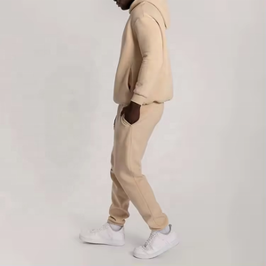 Conjunto de Chándal de Dos Piezas de Alta Calidad para Hombre, Felpa de Algodón Grueso, Conjunto de Sudadera con Capucha Extra Grande Personalizada para Invierno, Pantalones Deportivos para Hombre - Product Image 2