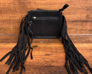 กระเป๋าใส่เหรียญหนังกลับอเนกประสงค์กระเป๋าหนังแท้มีซิปสำหรับผู้หญิงรองเท้าบูทหนังแท้สไตล์ตะวันตก - Product Image 5