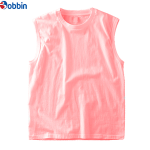 BOBBIN INDUSTRIES, el Mejor Fabricante, Camisetas de Verano Personalizadas para Hombre, sin Mangas, 100% Algodón, Color Sólido, Tallas Grandes - Product Image 3