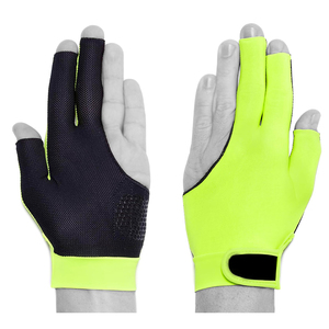 Guantes de billar ligeros con cierre de velcro en venta, tela de spandex de primera calidad, diseño personalizado, guantes de snooker de 3 dedos - Product Image 4
