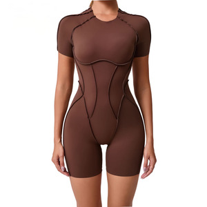 Combinaisons pour femmes OEM, style simple, taille personnalisée, spandex/coton, extensible dans quatre directions, respirant, respectueux de l'environnement, service OEM/ODM - Product Image 5