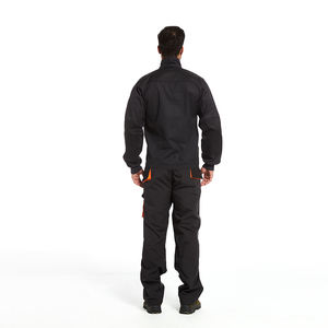 Overol de Trabajo Unisex Negro de Alta Visibilidad con Detalles Naranjas, Retardante de Llama, Resistente a la Abrasión, Uniforme de Poliéster de Manga Larga de Seguridad - Product Image 6