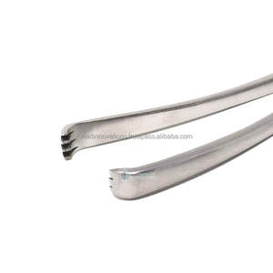 Ealeles คีมผ่าตัดสแตนเลสแบบใช้มือเครื่องมือผ่าตัดพื้นฐานของหลอดเลือดแดงเวลเลสแบบโค้ง - Product Image 3