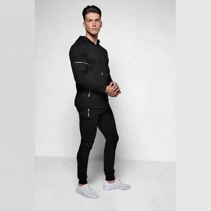 Chándal de entrenamiento Unisex con logotipo personalizado de fábrica, chándales transpirables de secado rápido reversibles de talla grande gris con etiqueta privada para hombre - Product Image 6