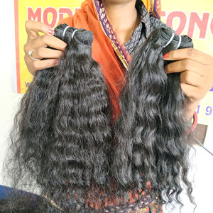 Venta al por mayor de extensiones de cabello peruano virgen natural sedoso ondulado paquete 100% procesamiento químico libre crudo barato cabello humano - Product Image 5