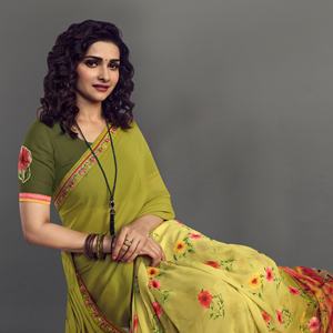 Haut concepteur Bollywood fête porter indien Georgette Saree Blouse nouveau demi-moitié imprimé Sari mariage fantaisie soie Sari Blouse - Product Image 5