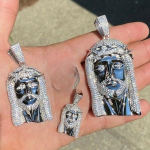 Custom Jesus Diamond Pendant <b>Charm</b> Luxury Brilliant Cut Diamond Jewelry IGI Certified Hip hop S925 <b>Silver</b> Pendants & <b>Charms</b> - Product Image 2