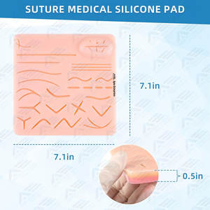 Tapis d'entraînement à la suture en silicone grand format avec plaies pré-découpées, matériel en acier inoxydable, pour la formation des étudiants en médecine, version améliorée - Product Image 4
