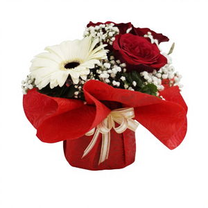 Papel de Regalo para Ramos de Flores con Diseño de Jardín de Rosas en Relieve, No Tejido, para Regalos y Promociones - Product Image 1