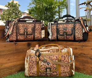 2025 nouveau sac polochon en cuir personnalisé usiné à la main en cuir de vachette sac de week-end à la main grand voyage vacances vacances sacs - Product Image 4