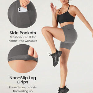 Shorts de yoga taille haute pour femmes Lifestyle Fitness, personnalisables, coupe sculptante, pour marque privée - Product Image 2