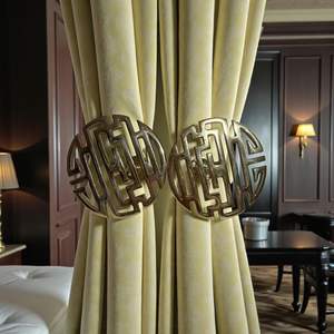 Attache de rideau de grande taille, attache de rideau en métal, attache de rideau de luxe, support de rideau de fenêtre, pour la maison et l'hôtel, en laiton et aluminium - Product Image 1
