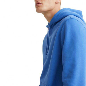 Sudadera con Capucha Azul para Hombre, Corte Regular, Informal, Tejida, con Bolsillo Delantero, 100% Algodón, Material de Felpa, Alta Calidad - Product Image 3