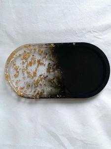 Bandeja de Servicio Decorativa Moderna de Resina Hecha a Mano, Apta para Lavavajillas, Portátil, para Café, Té, Desayuno, Aperitivos, Mesa - Product Image 6