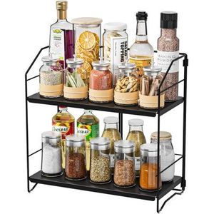 Decorative Metal Ingredient Shelf Crafted for Arranging Cooking Supplies with Stable Support and Modern Kitchen Elegance - Product Image 2