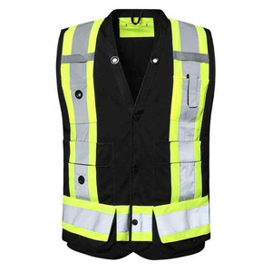 Gilet de sécurité réfléchissant haute visibilité avec fermeture éclair, logo personnalisé, vêtements de sécurité pour la construction, gilet de travail réfléchissant avec poches - Product Image 1