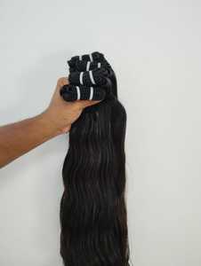 ผมต่อแบบเวฟท์คู่สำหรับเครื่องจักร ยี่ห้ออินเดียนเวอร์จินเรมี่ สีน้ำตาลธรรมชาติ น้ำหนัก 100 กรัม มีทุกสีให้เลือก - Product Image 2