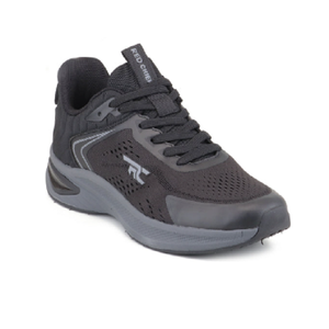 Black Lace Up Runners <b>for</b> <b>Men</b> Low Ankle Athletic Footwear Breathable Sports Sneakers Flexible Sole <b>for</b> Fitness and Jogging - Product Image 2