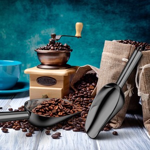 Cuillère à glace moderne en métal noir, accessoire de service haut de gamme, fourniture professionnelle pour boissons, cuisine et restaurant - Product Image 5