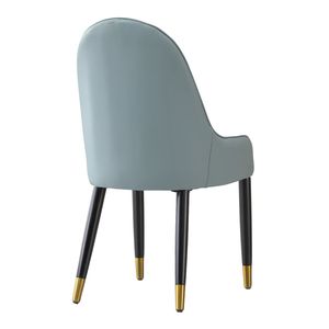 Set di 2 Sedie da Pranzo Moderne in Ecopelle Bianche e Blu con Gambe in Metallo per Soggiorno, Sala da Pranzo o Sala Ricevimenti - Product Image 3