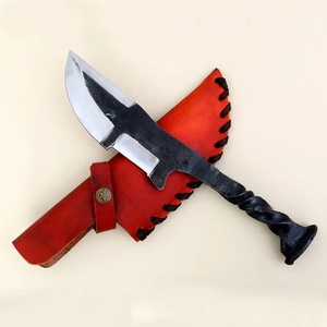 มีดครัวอเนกประสงค์เหล็กดามัสกัสตีมือแบบโบราณยุคกลาง ผลิตตามสั่ง Jexmoo งานแฮนด์เมด DIY OEM - ของขวัญสำหรับเชฟ - Product Image 4