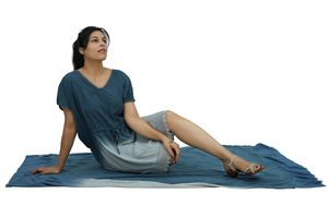 ผู้ผลิตชุดคาฟตันผ้าวิสโคสลายไท-ได ทรงโบโฮ ระบายอากาศได้ดี คอวี แขนสั้น สำหรับฤดูใบไม้ผลิ ฤดูร้อน และชายหาด - Product Image 2