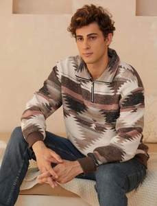 Most Sell Men's Autumn <b>Cardigan</b> <b>Sweaters</b> Trending 1/4 Zip Pullover Pattern Long Sleeved 100% Cotton Casual Design ODM Fashion - Product Image 2