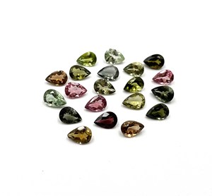Turmalina natural multicolor con corte de pera de 5*7 mm, piedra preciosa de turmalina para la fabricación de joyas, certificada por IGI. - Product Image 3