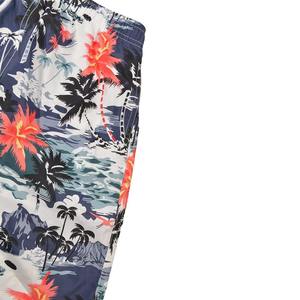 Shorts de bain décontractés pour hommes, légers, en nylon, couleur unie, taille élastique avec cordon de serrage, séchage rapide, respirants, longueur genou - Product Image 3