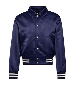 Chaqueta Deportiva Ligera de Satén para Hombre, Estilo Universitario, con Logotipo Bordado Personalizado en la Parte Delantera, Estilo Urbano, Disponible en Varios Tamaños - Product Image 1