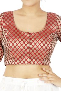 Blusa Bordada con Flores para Mujer, Cuello Cuadrado, Manga Corta, Botones al Frente, para Vestir - Product Image 4
