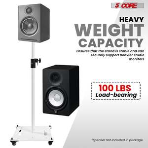 ขาตั้งลำโพง 5Core แบบ 2 ชิ้น รับน้ำหนักได้มาก ปรับความสูงได้ 61 นิ้ว สำหรับ DJ PA ขนาด 35 มม. รองรับน้ำหนักได้ 100 ปอนด์ - Product Image 3