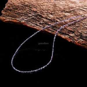 Collar de Cuarzo Tanzanita Púrpura con Diamantes Herkimer en Bruto, Joyería de Cristal Hecha a Mano, Collar Llamativo con Piedra de Nacimiento de Abril, Venta al por Mayor - Product Image 4