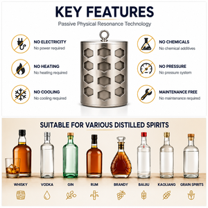Dispositivo de Maduración de Bebidas Espirituosas por Resonancia Molecular Pasiva para Whisky, Vodka, Ginebra, Ron, Brandy y Licores Destilados - Product Image 4