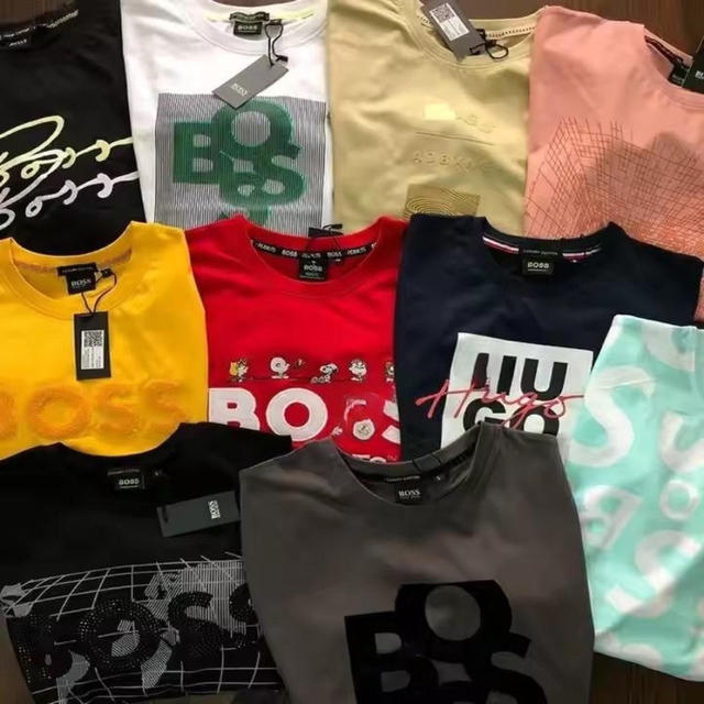 Original Famous Branded Spring Summer Casual Solid T-Shirt 100% Cotton 180 Grams Surplus Apparel Stock Lot Wholesale
